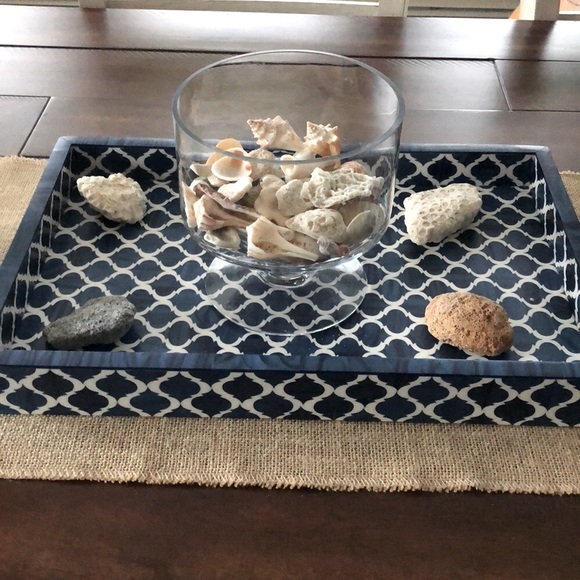 no brand Other - Navy Blue Decorative Tray
